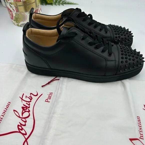 Men's Christian Louboutin, Louis Jr spiked sneakers size 47 made in Italy - Picture 5 of 6